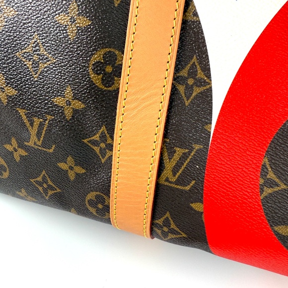 Authentic Louis Vuitton Game on Keepall 45 Bandouliere Monogram Duffle Weekender - Picture 8 of 11